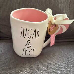 Rae Dunn Sugar & Spice 2024 Mug with Lollipop Handle Valentine’s Day